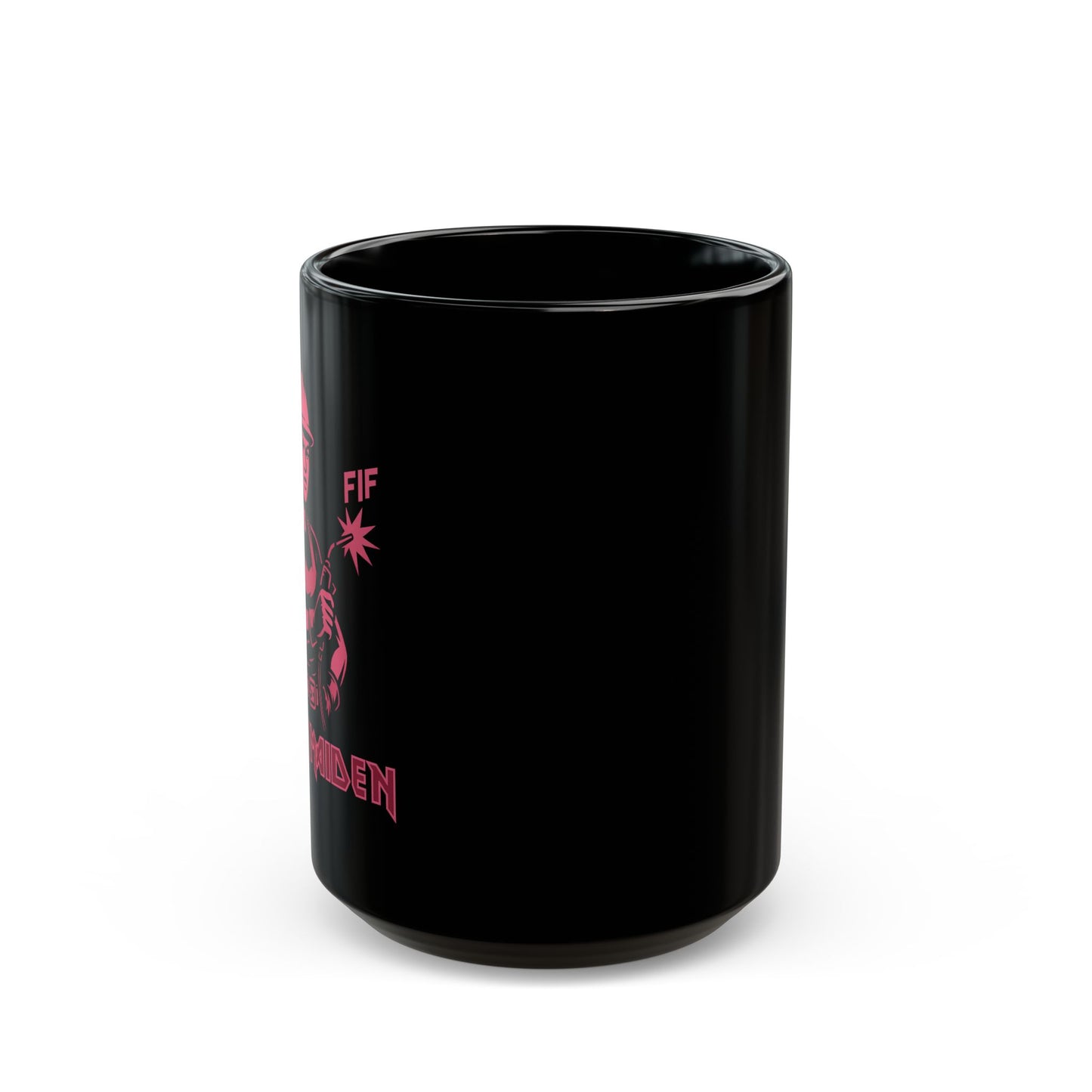 Bold Black Mug with Fun Design, Coffee Cup, Gift for Her, Unique Office Mug, Cute Kitchen Decor