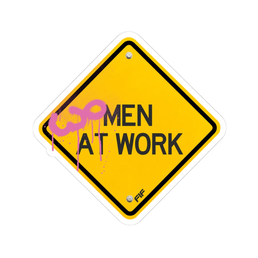 Women at Work Kiss-Cut Sticker