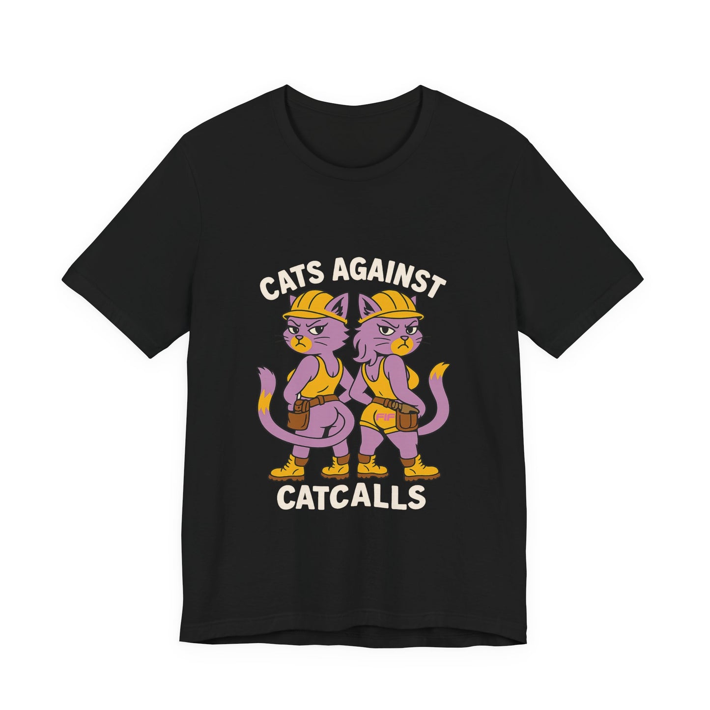 Cats Against Catcalls Unisex Tee - Black